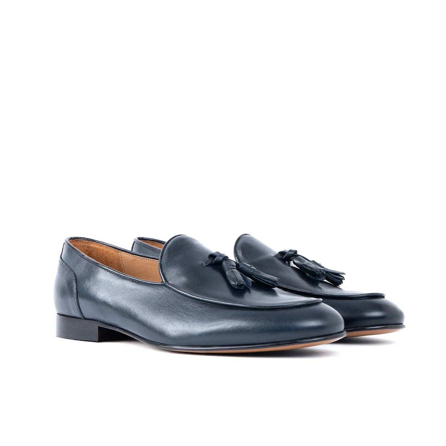 Loafer lux mocassino uomo in pelle fondo cuoio