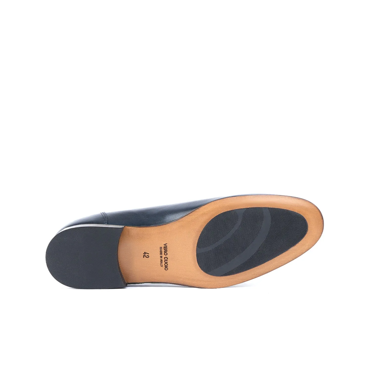 Loafer lux mocassino uomo in pelle fondo cuoio