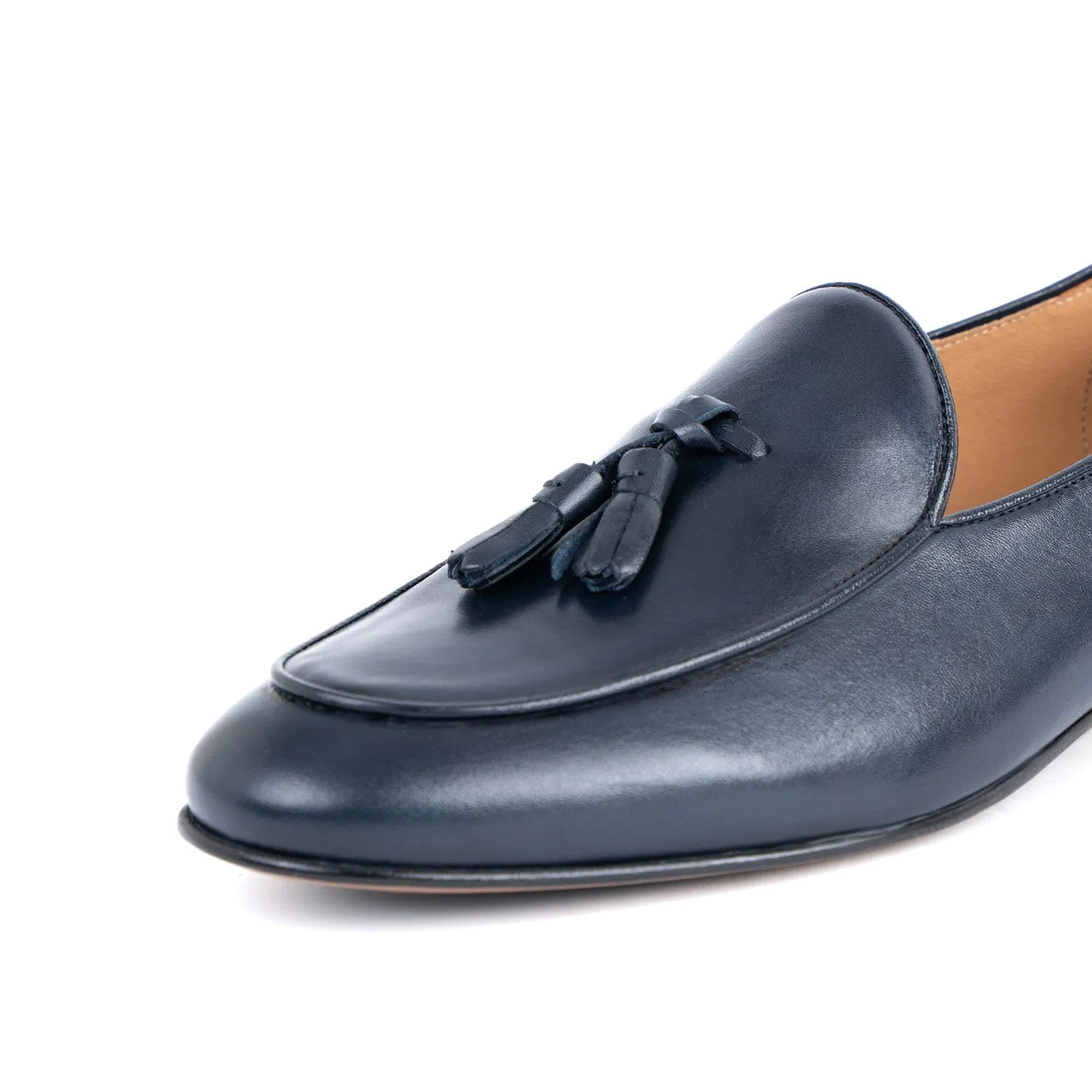 Loafer lux mocassino uomo in pelle fondo cuoio