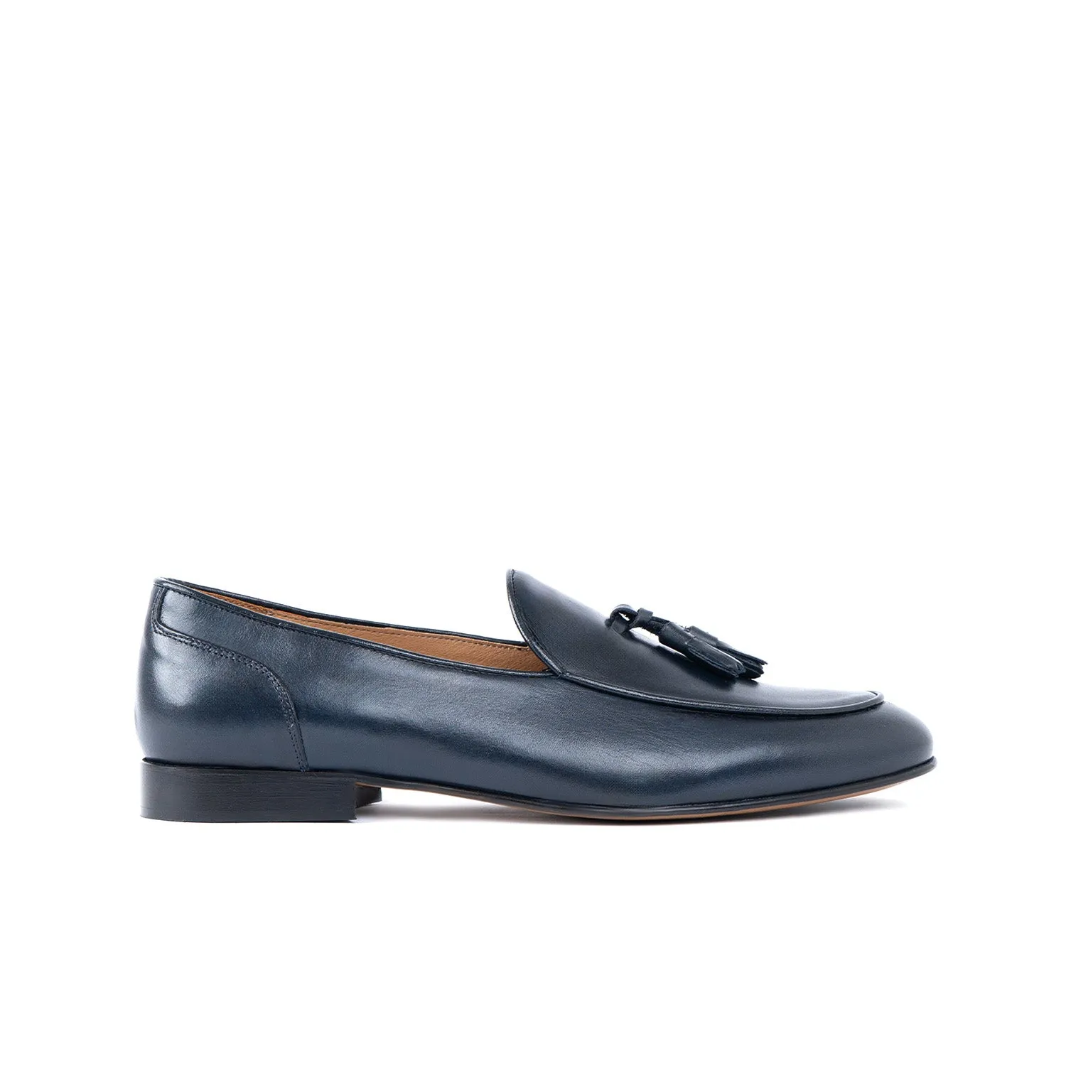 Loafer lux mocassino uomo in pelle fondo cuoio