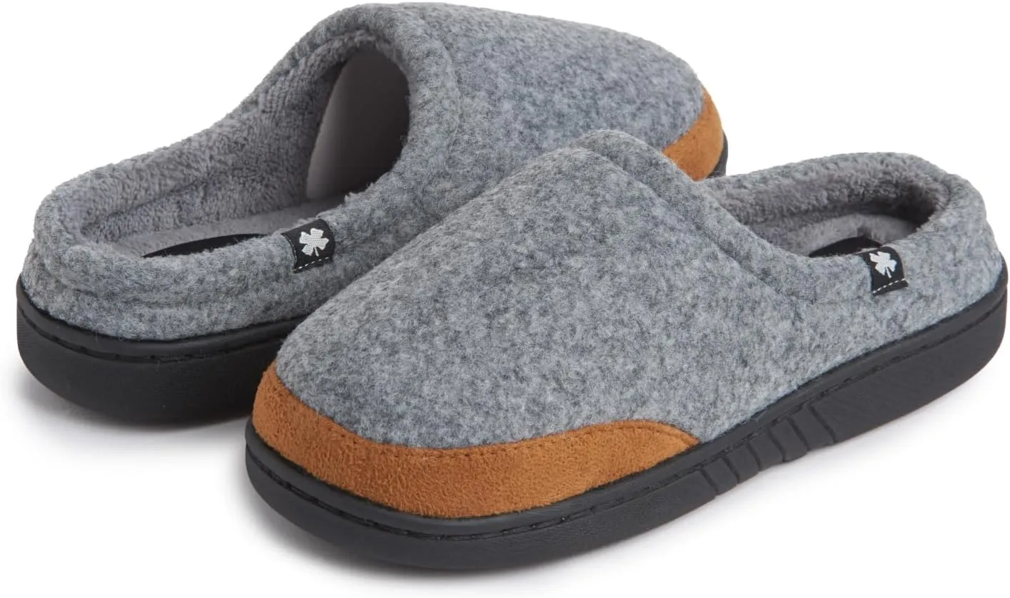 Lucky Brand Boy's Fleece Clog Micro Suede Tab Slippers – Comfortable and Cozy Footwear for Boys