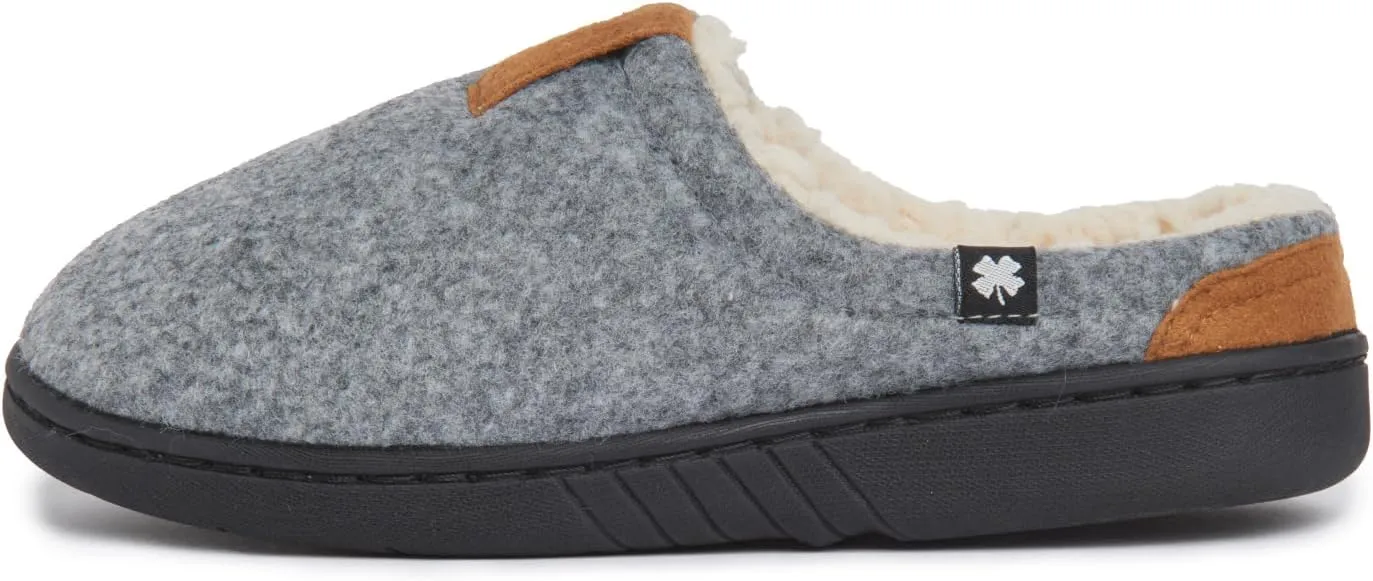 Lucky Brand Boy's Fleece Clog Micro Suede Tab Slippers – Comfortable and Cozy Footwear for Boys