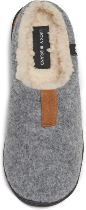 Lucky Brand Boy's Fleece Clog Micro Suede Tab Slippers – Comfortable and Cozy Footwear for Boys