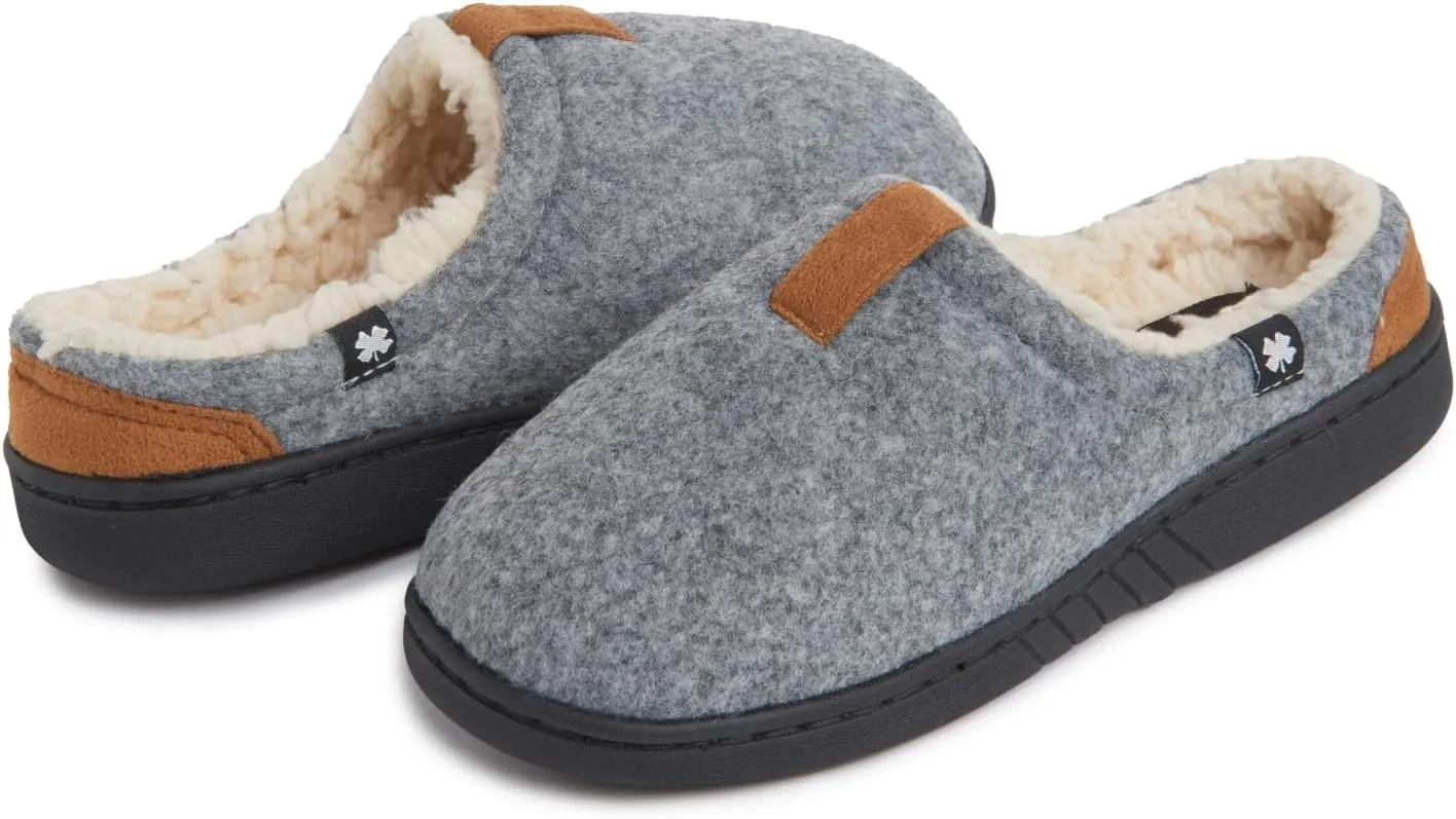 Lucky Brand Boy's Fleece Clog Micro Suede Tab Slippers – Comfortable and Cozy Footwear for Boys