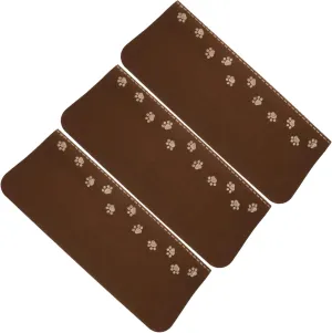 MAGICLULU 3pcs Stair Mat Rug Bear Claw Pattern Non-Slip Safety Stairs Treads for Home Easy to Clean