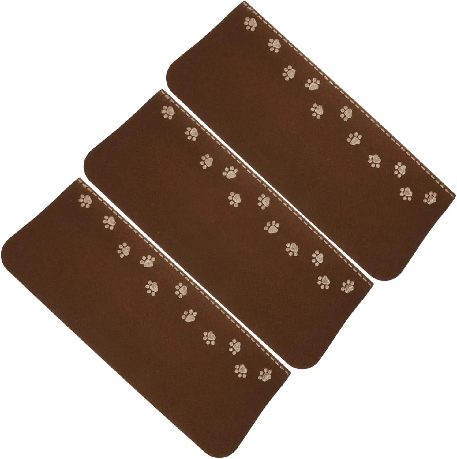 MAGICLULU 3pcs Stair Mat Rug Bear Claw Pattern Non-Slip Safety Stairs Treads for Home Easy to Clean