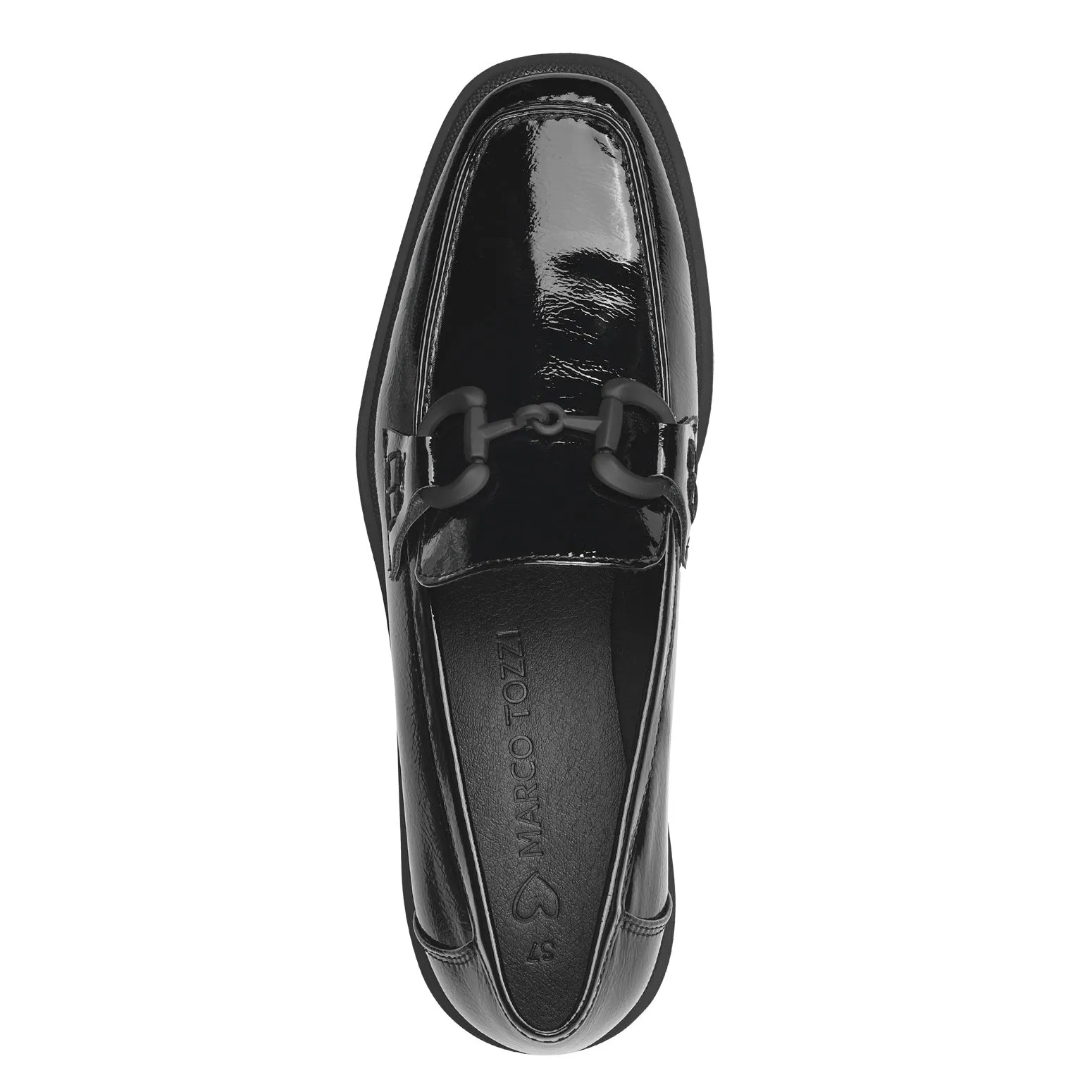 MARCO TOZZI - 24205-018 FLAT LOAFER - BLACK PATENT