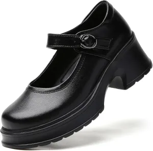 Mary Jane Shoes Women Platform Mary Janes Heels Women's Chunky Pumps Dress Shoes Ladies Work Comfortable Dressy Casual Footwear