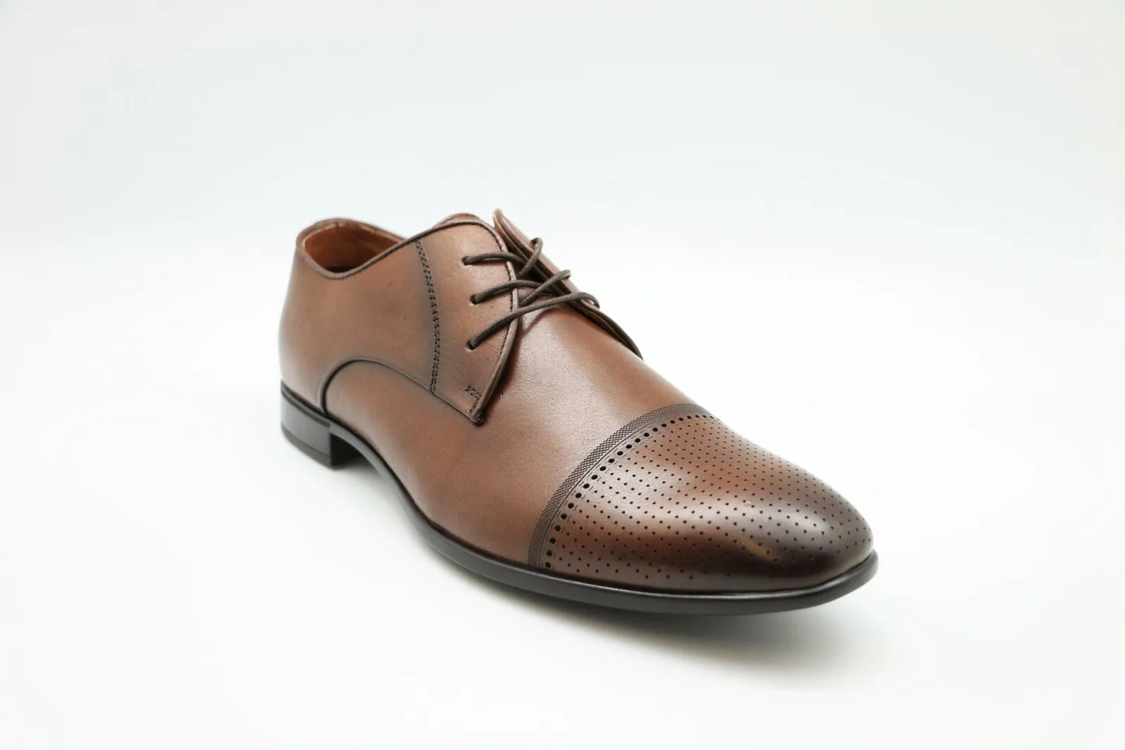 Massa Michael Mens Leather Shoes Formal Dress Work - Brown