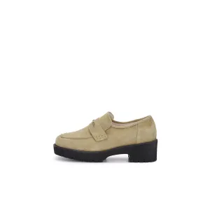 MATIN SQUARE SUEDE LOAFER IN BEIGE