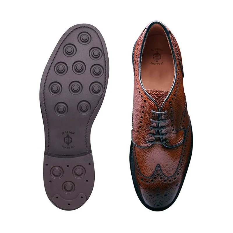Men Handmade Leather Formal Derby Shoes