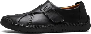 Men's Causal Loafers Slip on Leather Handmade Driving Oxford Flats Comfortable Walking Shoes