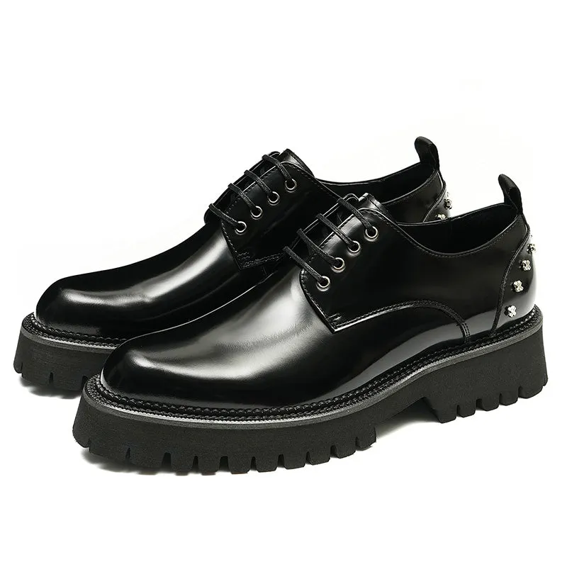 Men's Derby Shoes Handcrafted Polished Dress Shoes