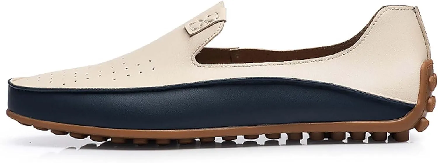 Men's Fashion Casual Loafers Comfortable Non-slip Driving Shoes Lightweight Soft-soled Casual Walking Shoes-Hand-stitched-Fashionable Urban Men's Shoes Large Size-4-13 US Size