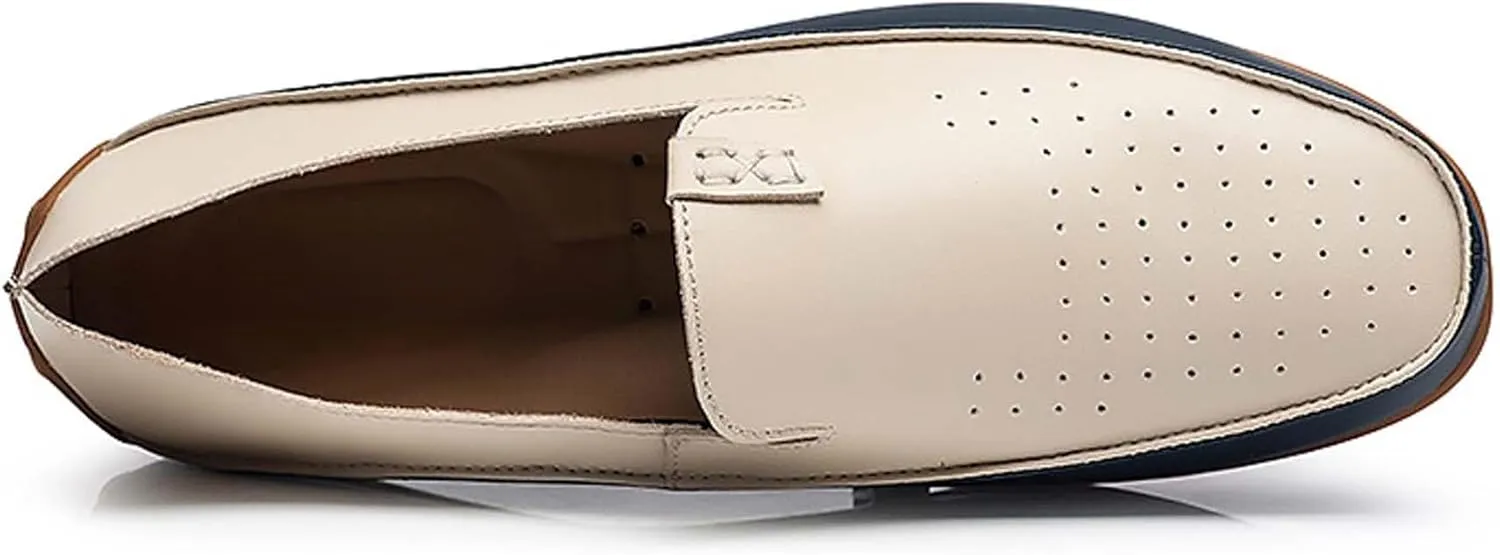 Men's Fashion Casual Loafers Comfortable Non-slip Driving Shoes Lightweight Soft-soled Casual Walking Shoes-Hand-stitched-Fashionable Urban Men's Shoes Large Size-4-13 US Size