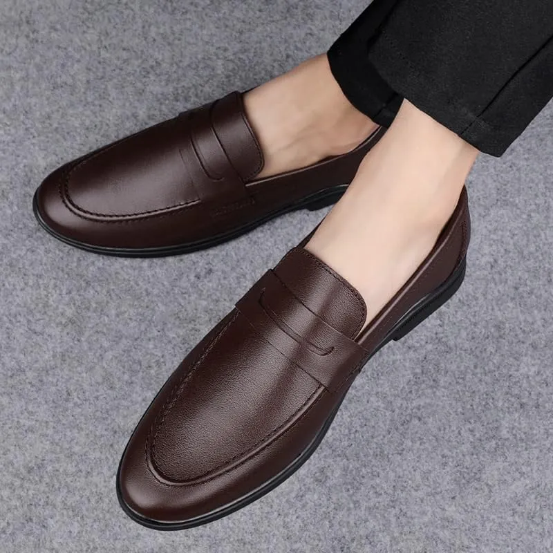 Men's Genuine Leather Low Oxford Shoes Men Superior Flexural Leather Fashion Dress Shoes for Men