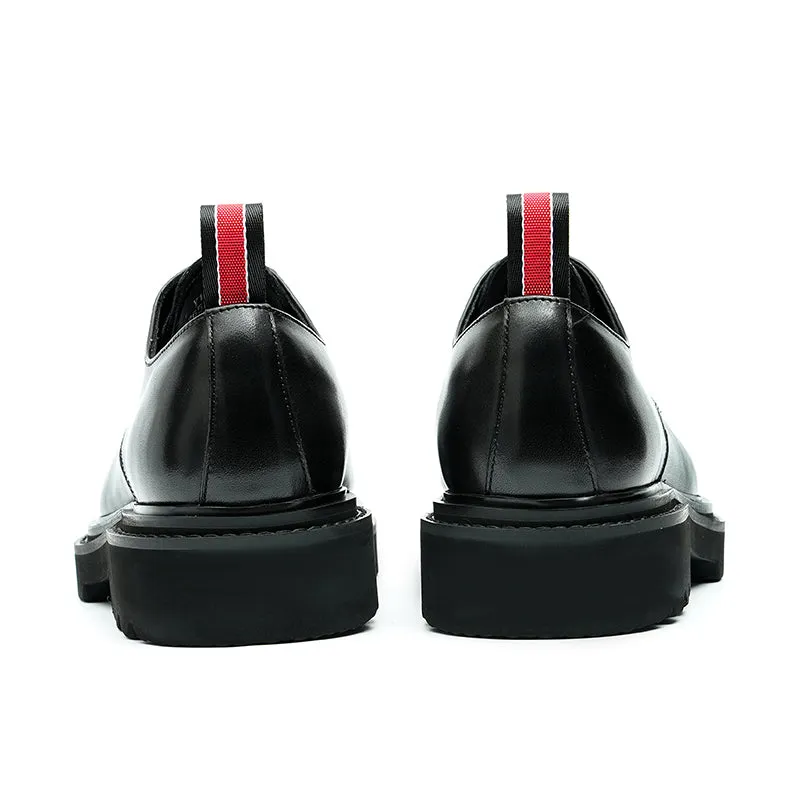 Men's Leather Derby Shoes Diamond Toe
