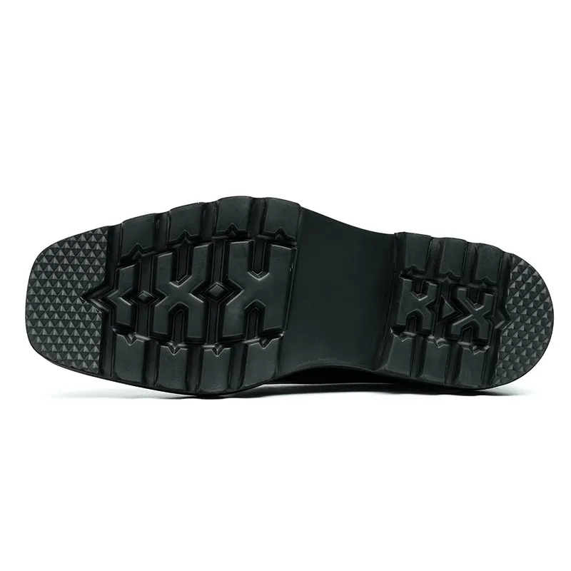 Men's Leather Derby Shoes Diamond Toe