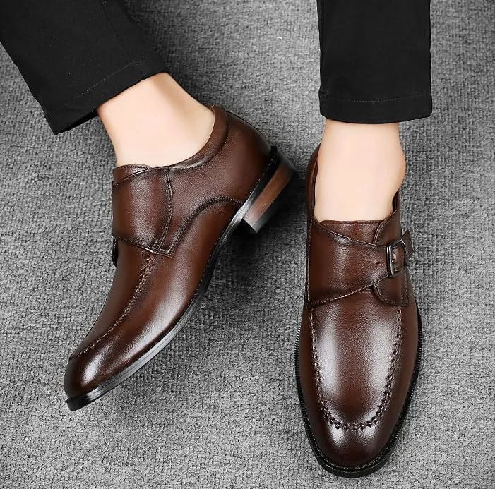 Men's Leather Dress Shoes Comfort Business Casual Oxford Shoes Mens Fashion Sneakers Soft Loafers Derby Shoes