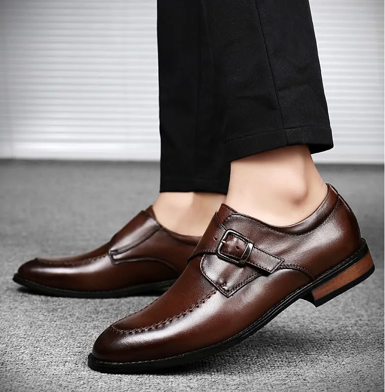 Men's Leather Dress Shoes Comfort Business Casual Oxford Shoes Mens Fashion Sneakers Soft Loafers Derby Shoes