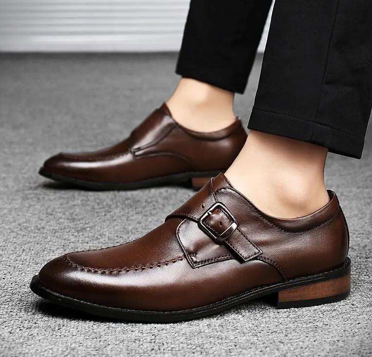 Men's Leather Dress Shoes Comfort Business Casual Oxford Shoes Mens Fashion Sneakers Soft Loafers Derby Shoes