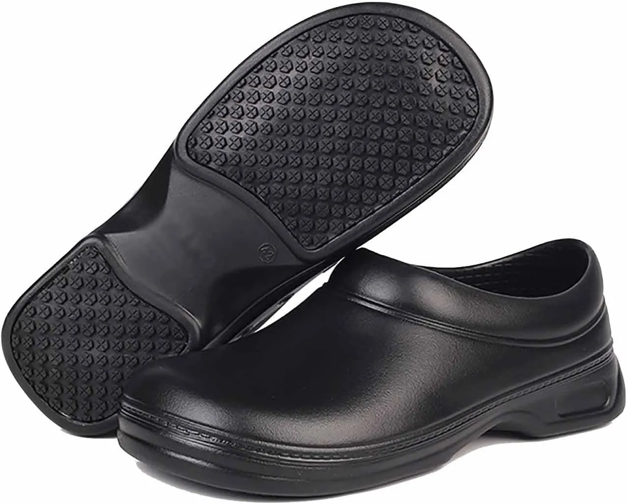 Men's Non Slip Shoes, Food Service Waterproof Kitchen Chef Slip On Restaurant Shoes, Lightweight Comfortable Working Footwear, Nursing Nurse Shoes