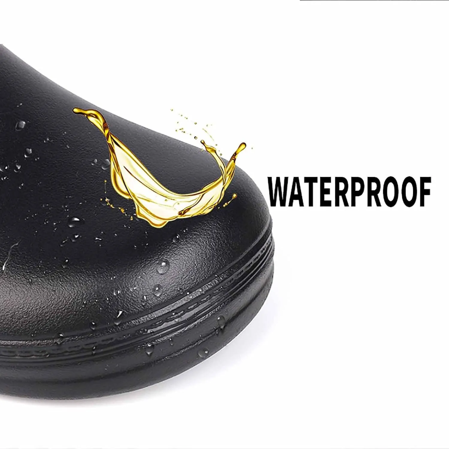 Men's Non Slip Shoes, Food Service Waterproof Kitchen Chef Slip On Restaurant Shoes, Lightweight Comfortable Working Footwear, Nursing Nurse Shoes