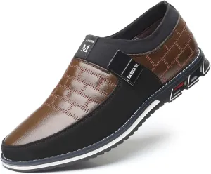 Men’s Oxford Derby Orthopedic Leather Shoes Formal Business Dress Sneakers Casual Walking Driving Slip-on Penny Loafers