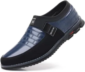 Men’s Oxford No-Stripe Orthopedic Leather Shoes Derby Formal Business Dress Sneakers Casual Walking Driving Slip-on Loafers