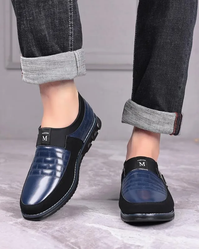 Men’s Oxford No-Stripe Orthopedic Leather Shoes Derby Formal Business Dress Sneakers Casual Walking Driving Slip-on Loafers