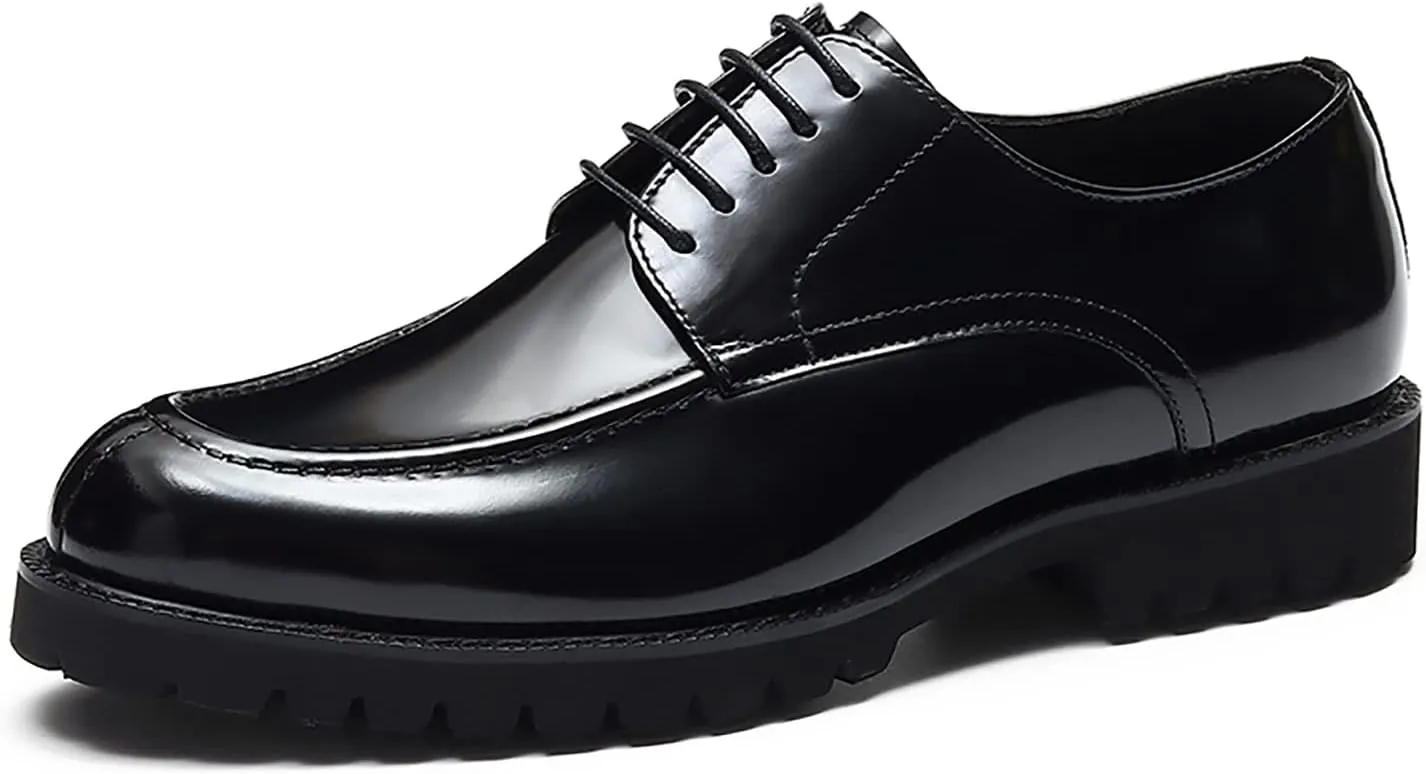 Men's Oxfords Casual Dress Shoes Genuine Leather Derby Fashion Formal Tuxedo Walking Shoes for Men