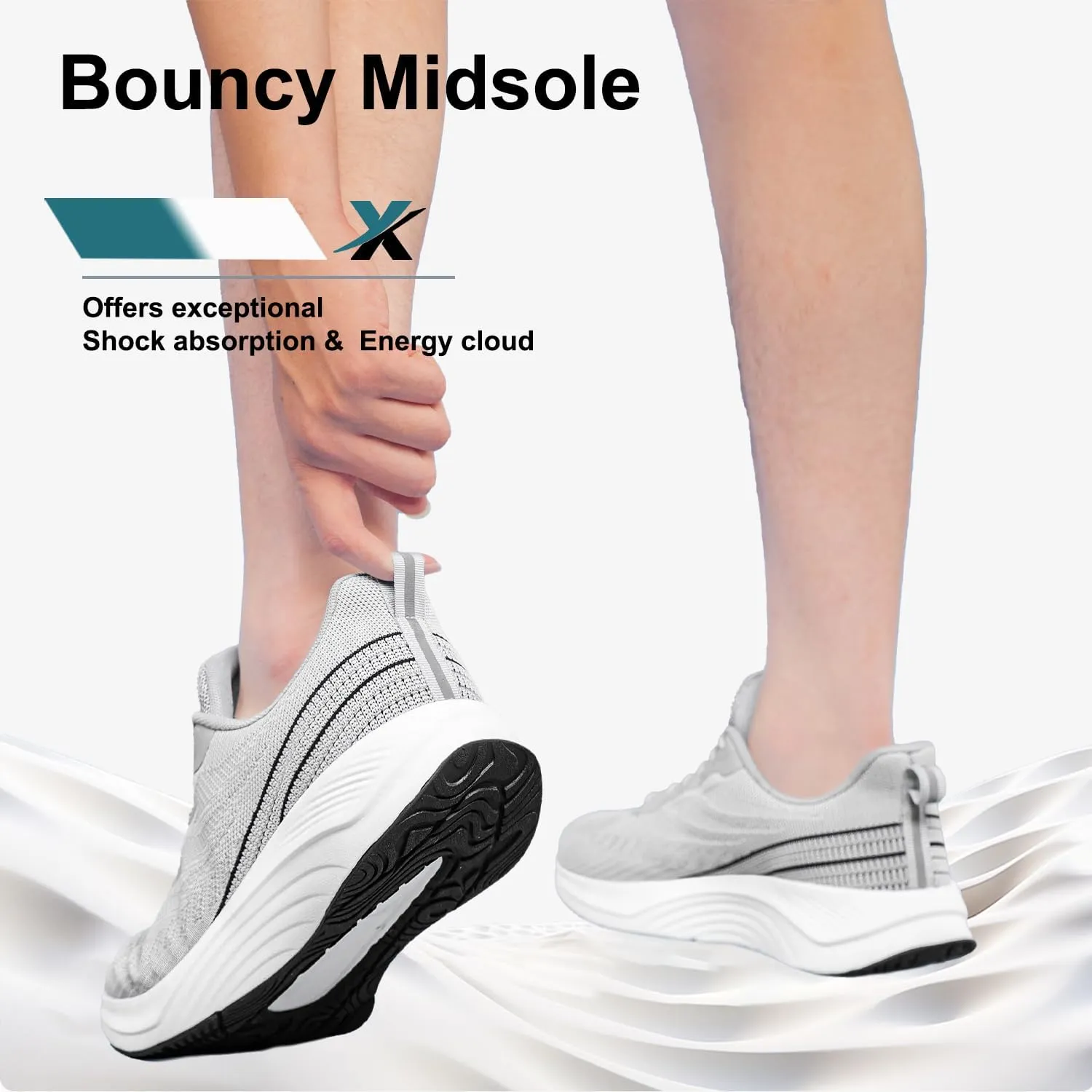 Men's Walking Shoes Slip on Comfortable Lightweight Running Shoes Athletic Gym Workout Cross Training Sneakers
