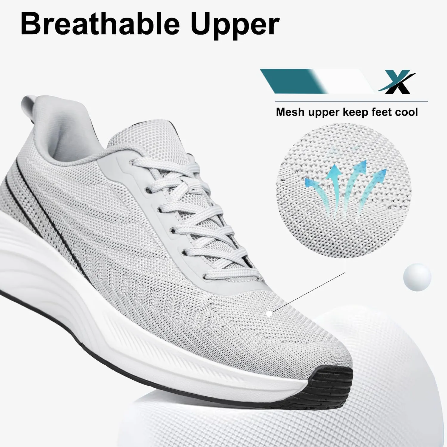 Men's Walking Shoes Slip on Comfortable Lightweight Running Shoes Athletic Gym Workout Cross Training Sneakers