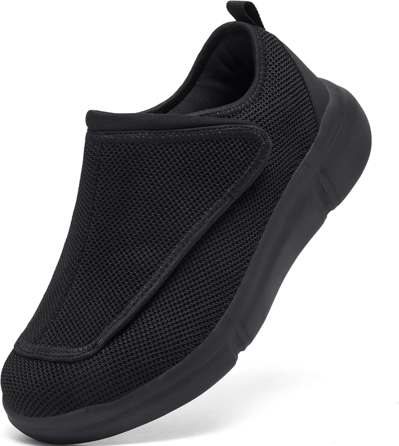 Men's Wide Diabetic Slip-On Shoes Adjustable Comfortable Walking Shoes for Swollen Feet Elderly Foot Pain Relief and Neuropathy Support