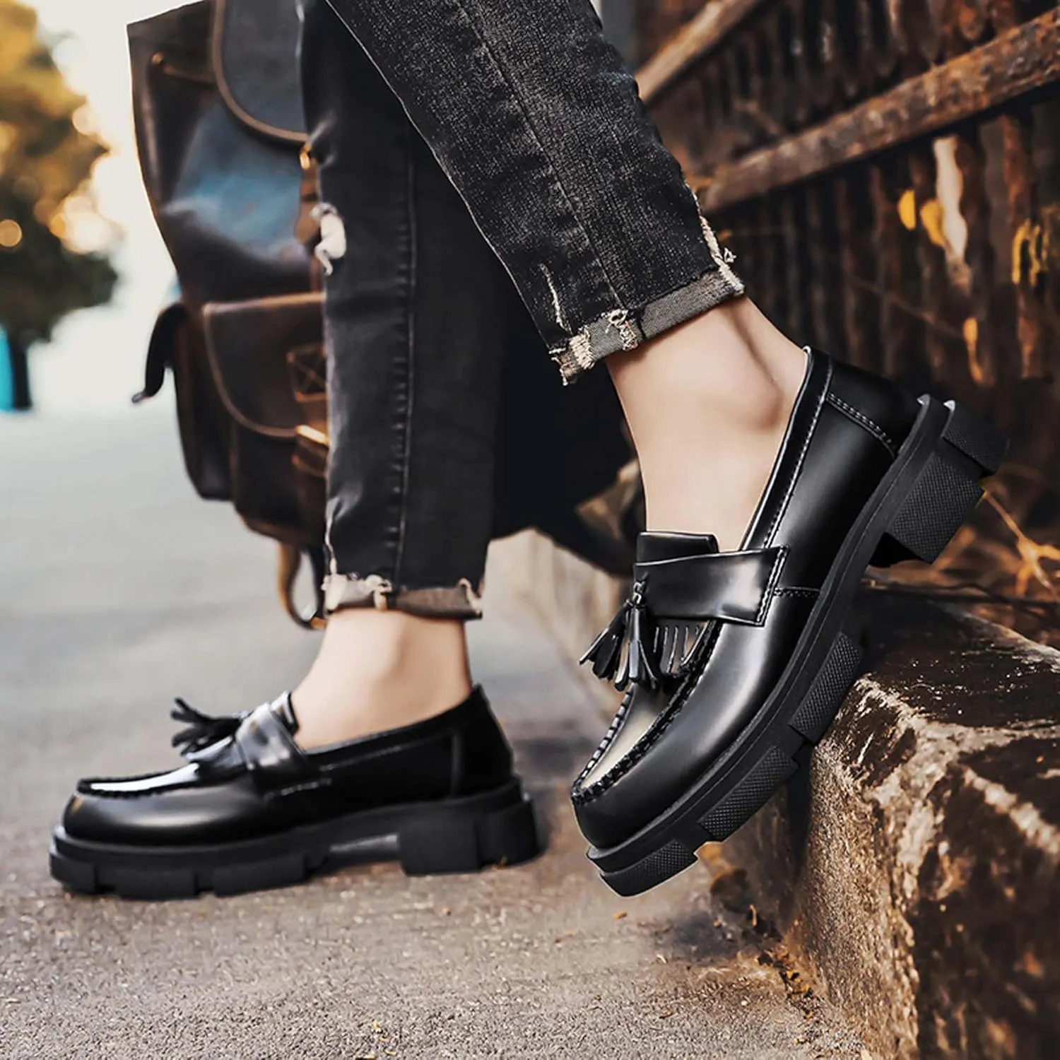 Men's Women's Comfortable Breathable Loafers Lightweight Soft Men's Shoes Women's Shoes Wide Version Wear-Resistant Oxford Shoes Black