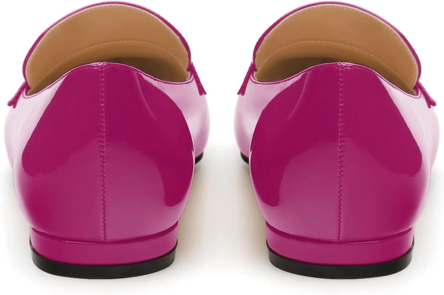Metal Chain Loafers for Women Pointed Toe Slip on Flats Comfortable Fashion Work Shoes