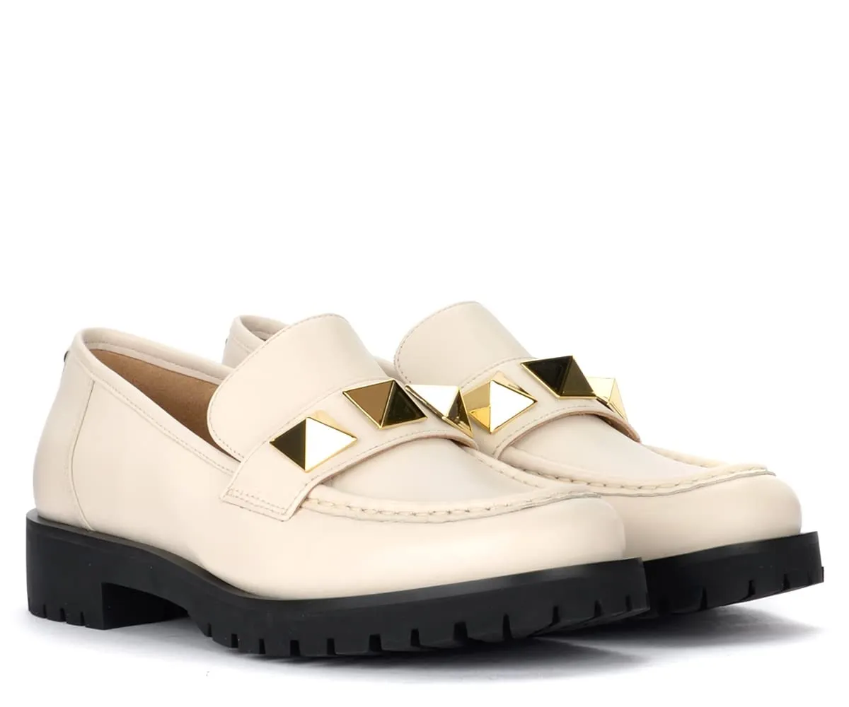 Michael Kors Holland Loafer Light Cream 8 M