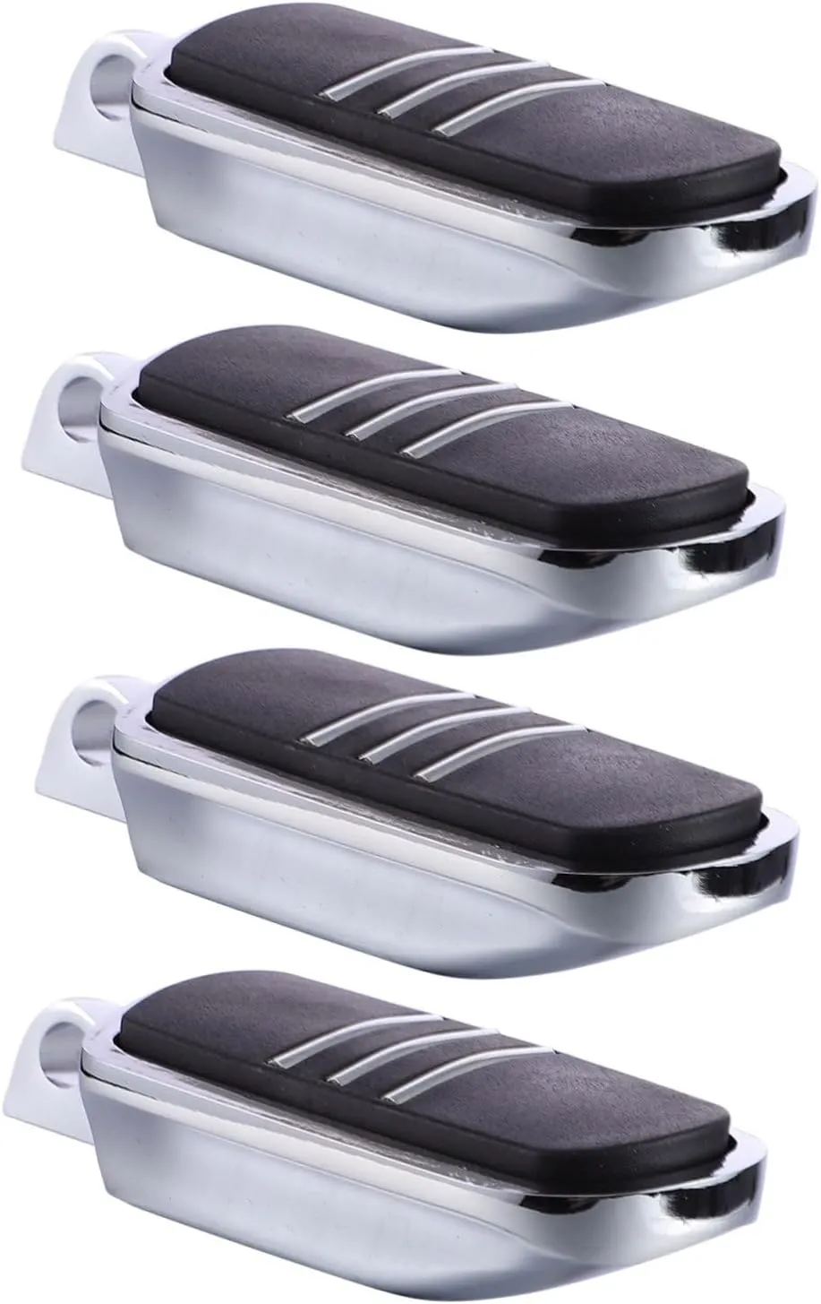 Motorcycle Foot Pegs Aluminum Alloy Rubber Easy Install Durable Rear Pedal for Motorbike