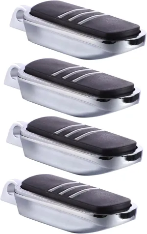 Motorcycle Foot Pegs Aluminum Alloy Rubber Easy Install Durable Rear Pedal for Motorbike