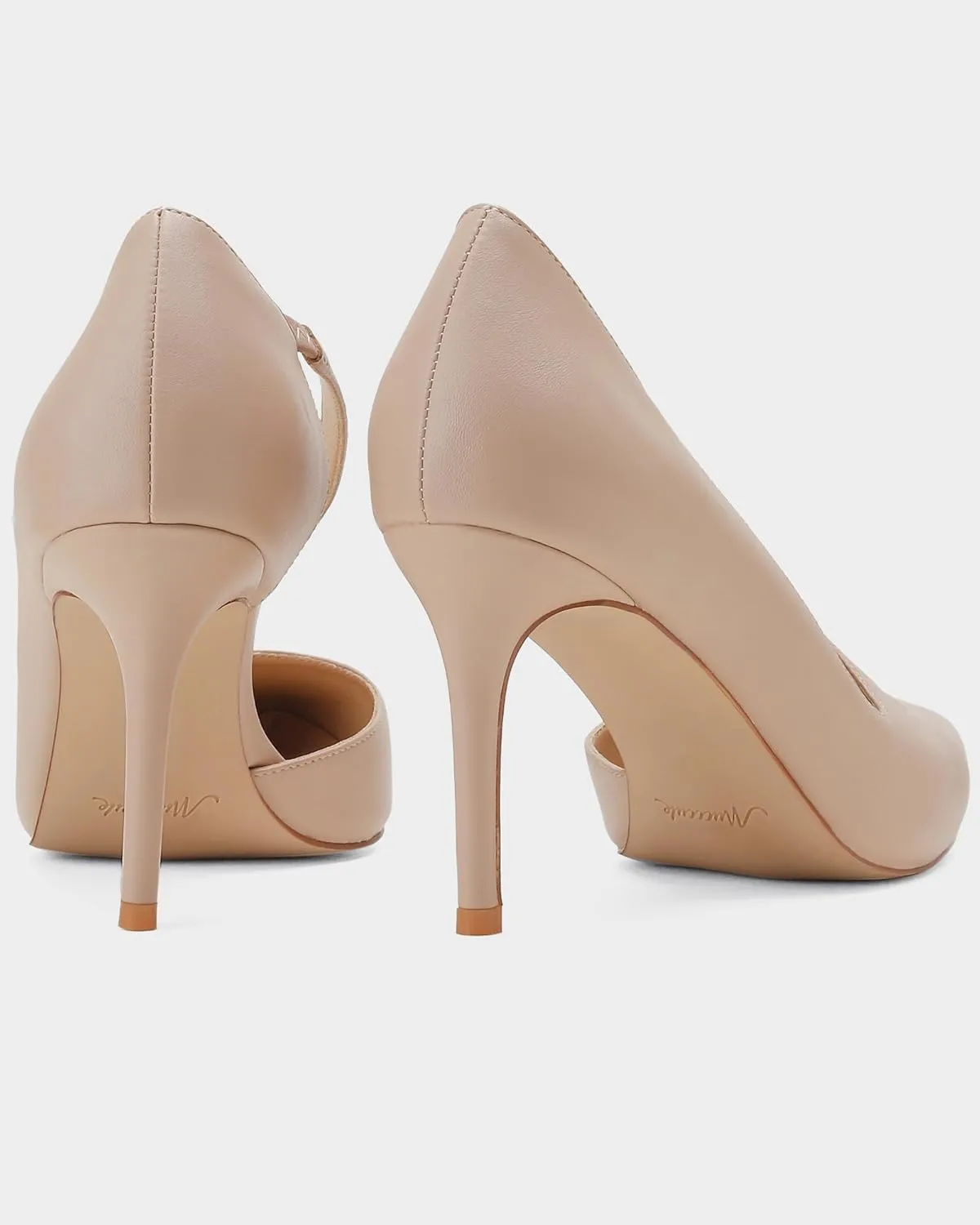 MUCCCUTE Women's Comfortable Pumps 3 inch Closed Pointed Toe High Heels for Ladies Wedding Dress Shoes D'Orsay Stiletto Cross Strap Slip On