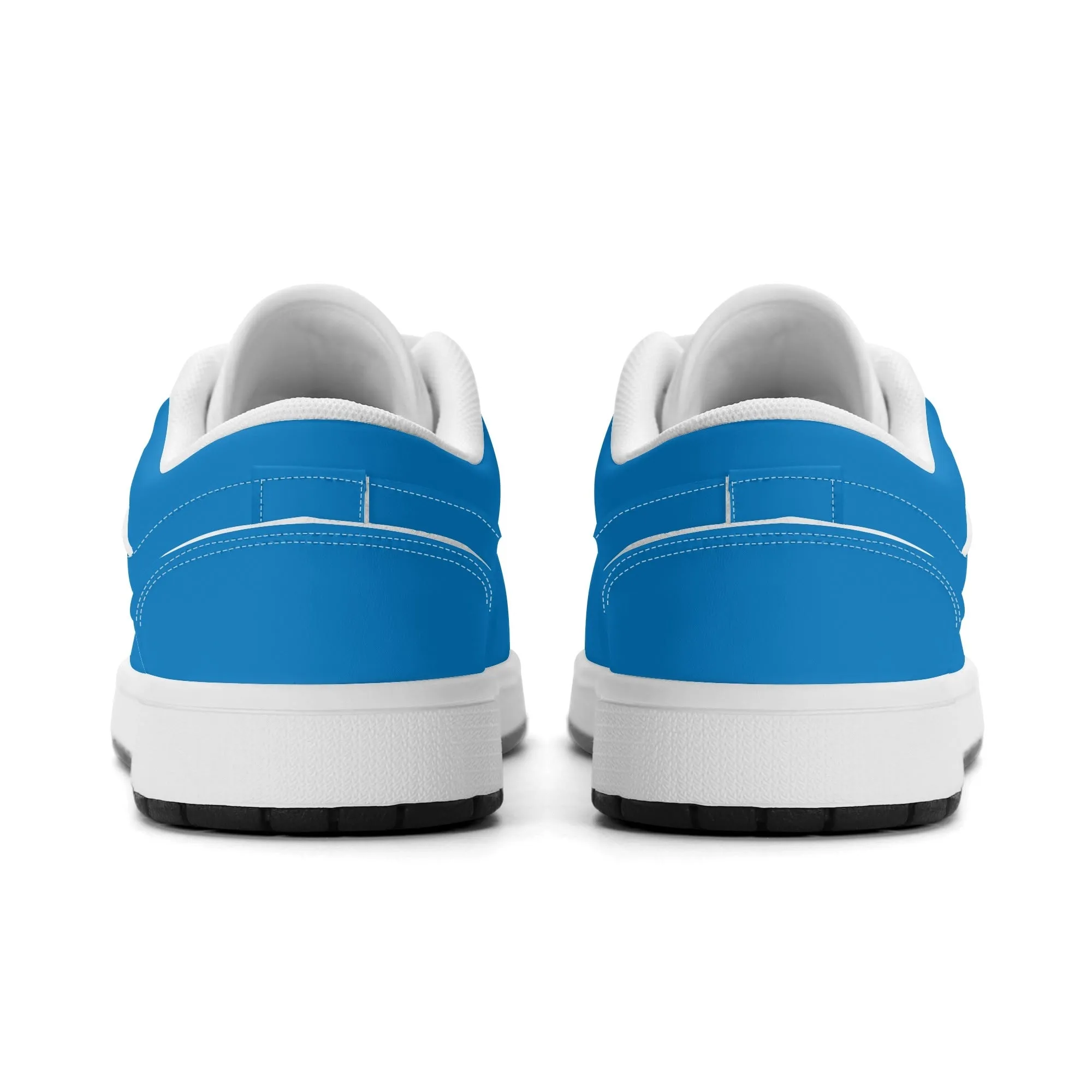 Navy Blue Low Top Leder Sneaker für Damen