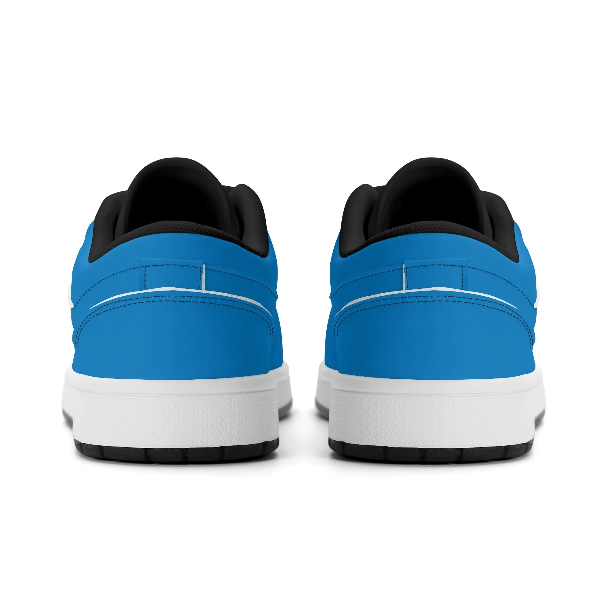 Navy Blue Low Top Leder Sneaker für Damen