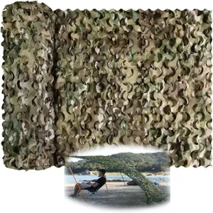 NILZA Camouflage Netting Cover 5×6.5ft Sunshade Nets, Camouflage Net Mesh Camo Netting for Hunting Blinds Military Party Decoration Photography(3x4m)