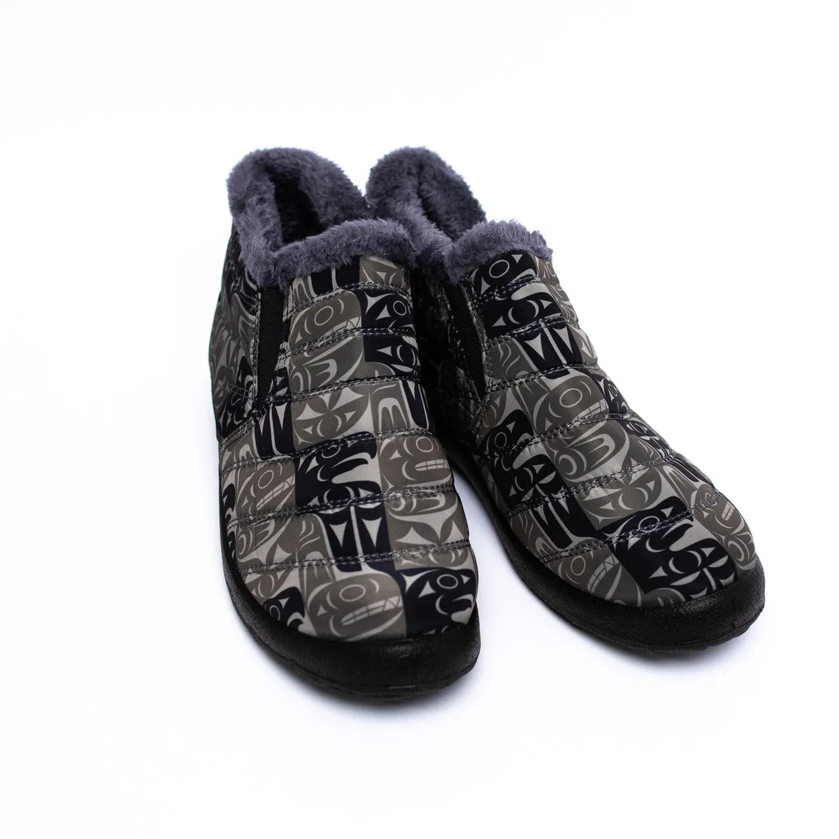 Northwest Slip (Shoes) - Thunderbird and Whale by Maynard Johnny Jr