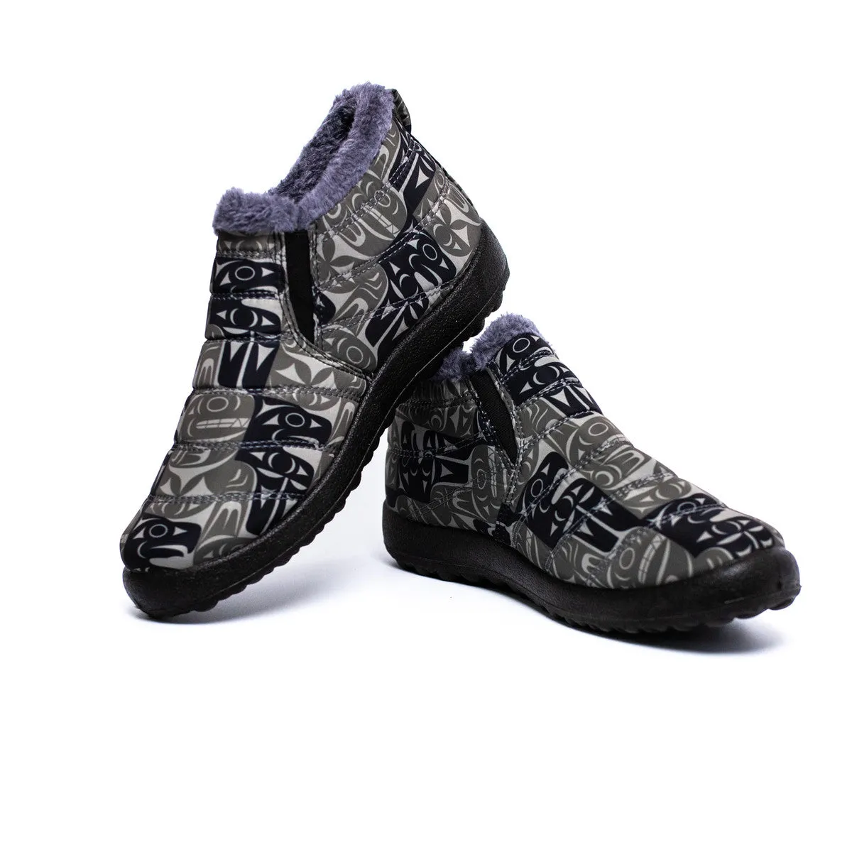 Northwest Slip (Shoes) - Thunderbird and Whale by Maynard Johnny Jr