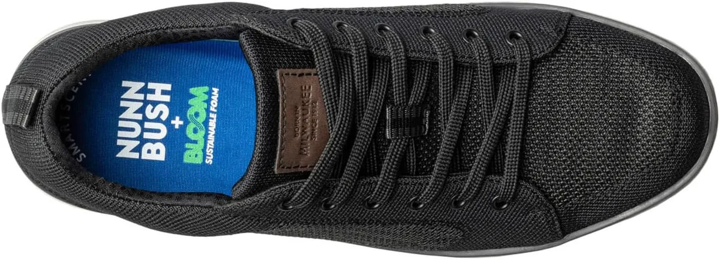 Nunn Bush Men's Aspire Knit Moccasin Toe Sneaker Oxford Comfortable Lightweight Fabric Lace Up