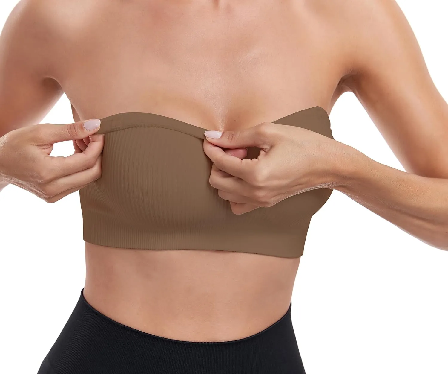 OBICUM Strapless Bras for Women Non-Slip Silicone Bandeau Bra Comfortable Bra