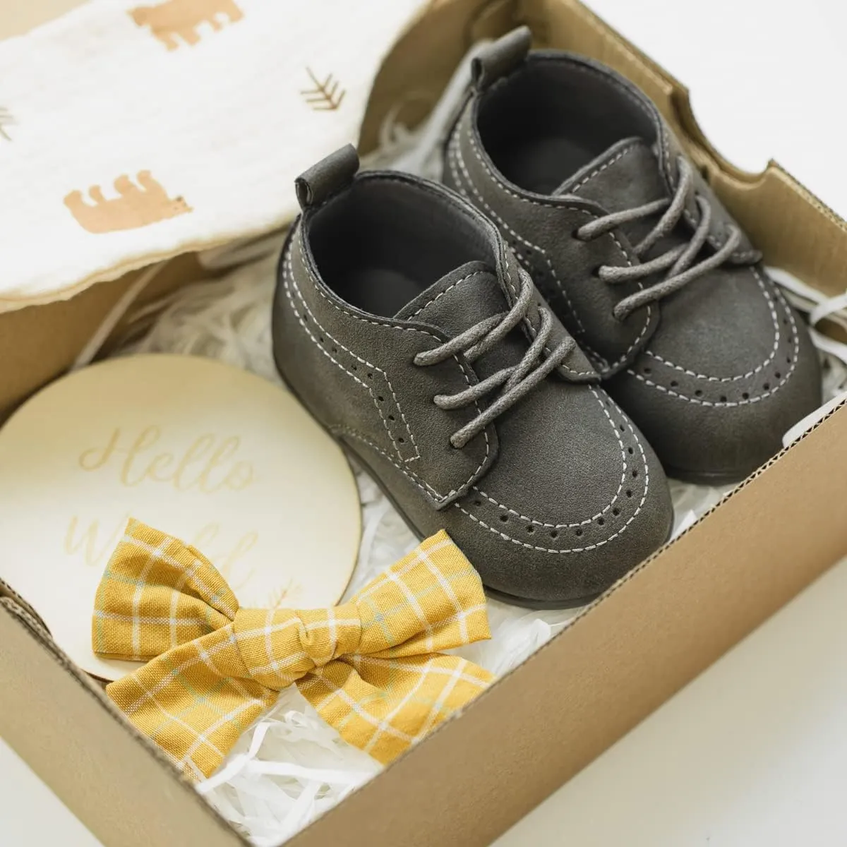 ohsofy Infant Baby Boy Oxford Shoes PU Leather Loafers Rubber and Soft Sole Wedding Dress Shoes Toddler Girl Baby Walking Shoes