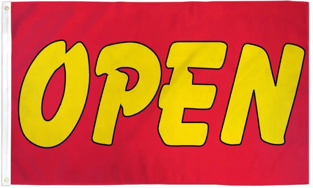 Open (Red & Yellow) 3x5ft DuraFlag