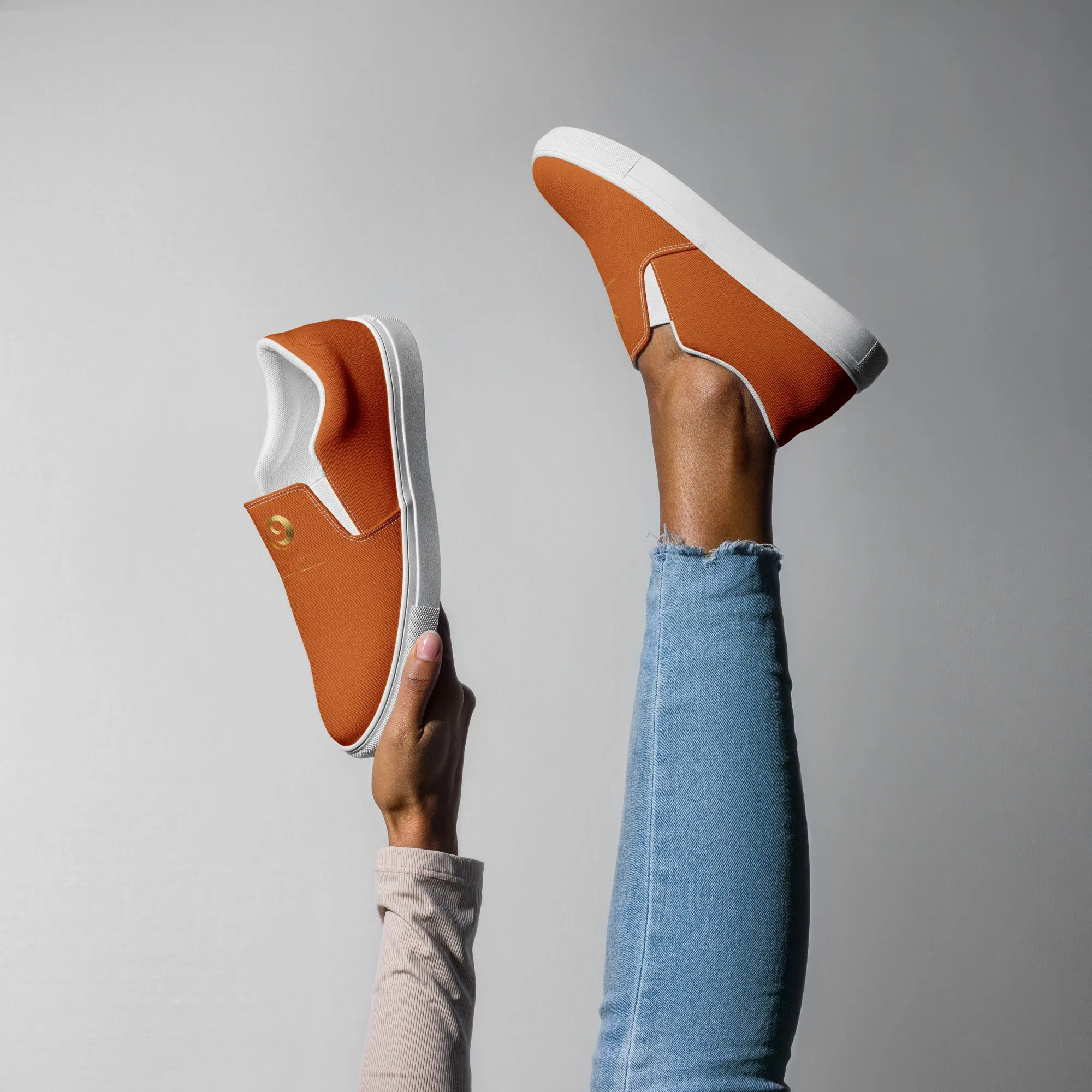 Orange Chaitanya Abara Women’s Slip-on Canvas Shoes